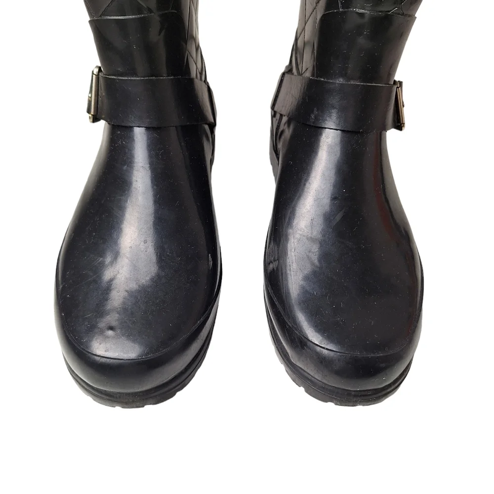 Sperry Topsider Falcon Rubber Black Rain Boots‎